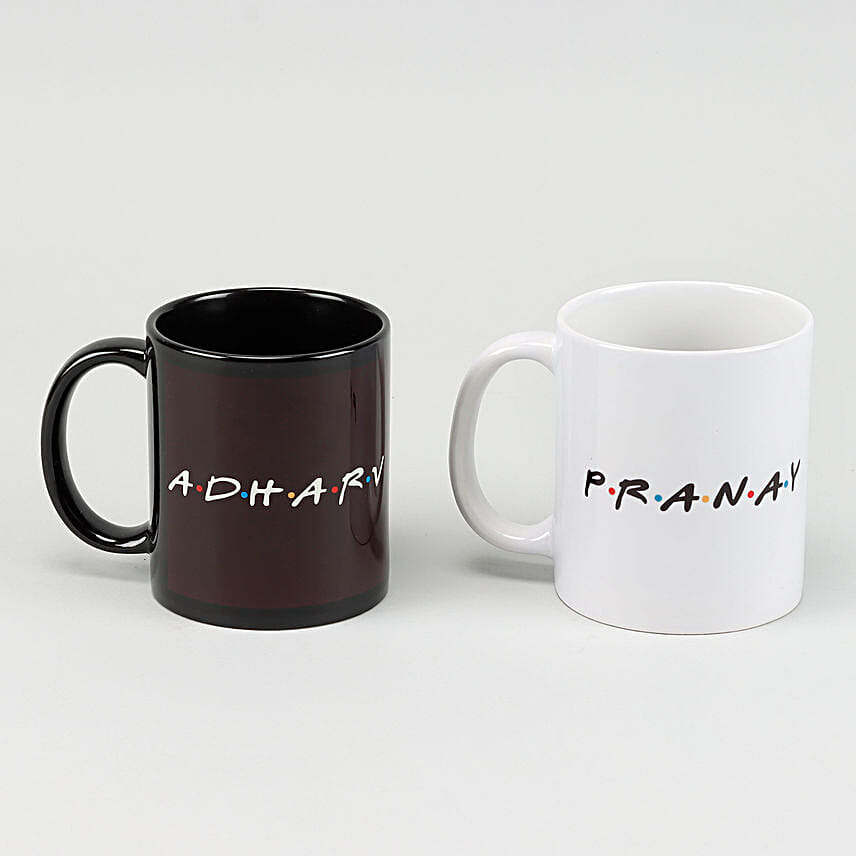 Friends Theme Personalised Mug Set Hand Delivery