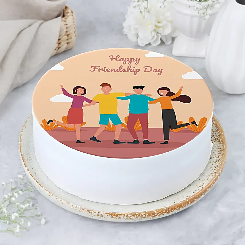 Friendship Day Pineapples Cake Half Kg