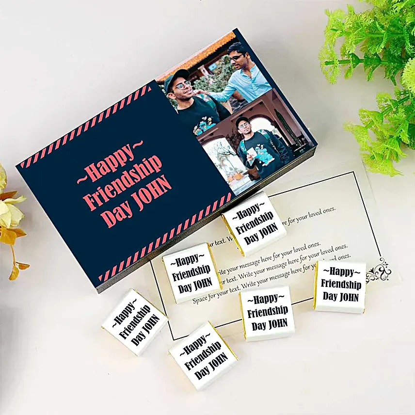Friendship Day Wishes Personalised Chocolate Box