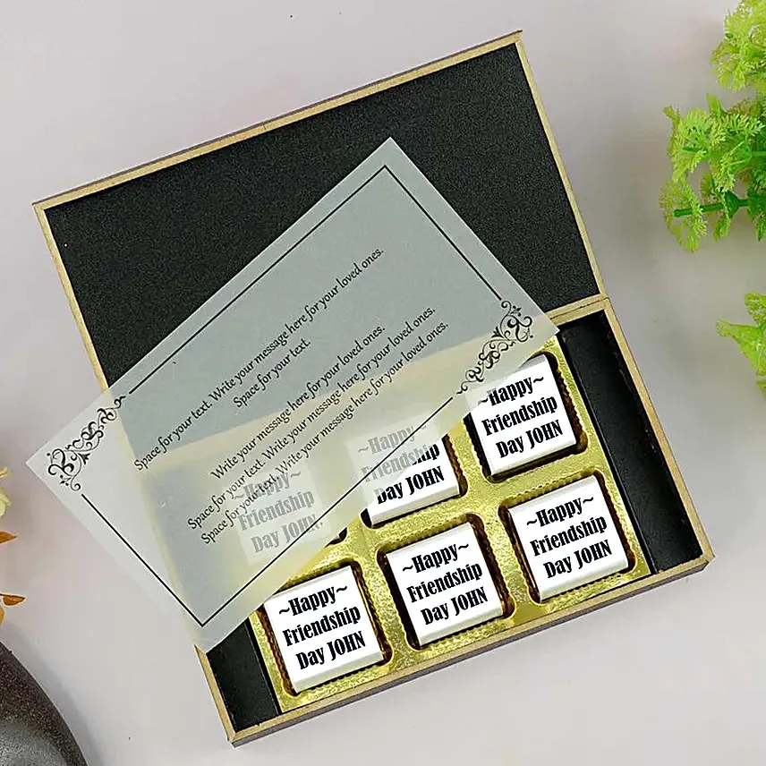 Friendship Day Wishes Personalised Chocolate Box
