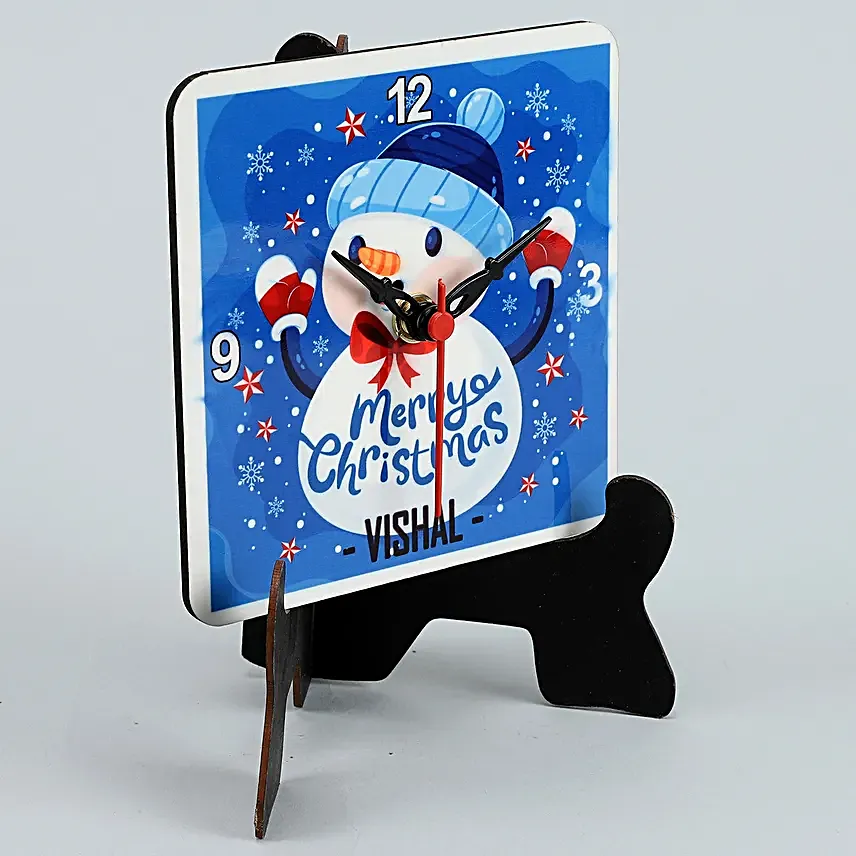 Frozen Christmas Special Personalised Table Clock Hand Delivery