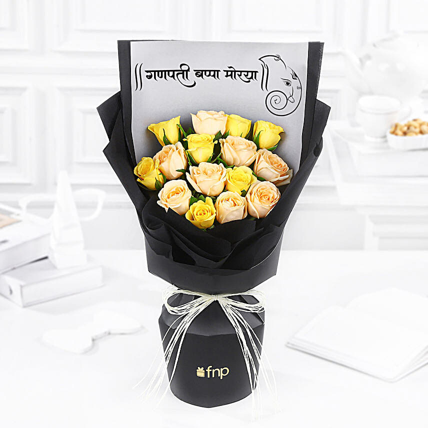 Ganesh Chaturdasi Radiant Rose Bouquet