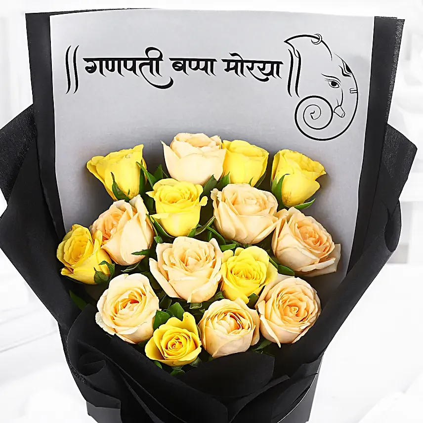 Ganesh Chaturdasi Radiant Rose Bouquet