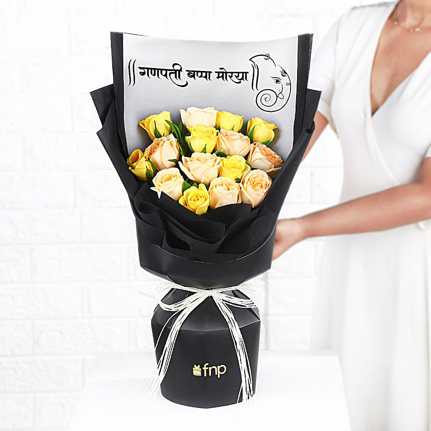 Ganesh Chaturdasi Radiant Rose Bouquet