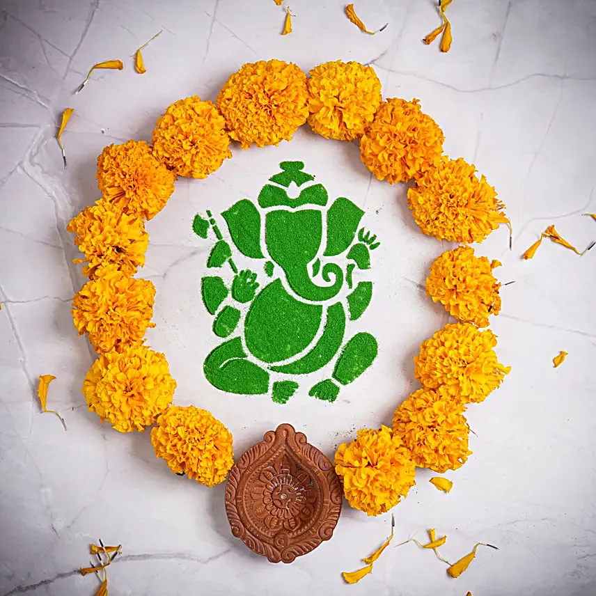 Ganesh Ji Blessings Diwali DIY Rangoli Kit