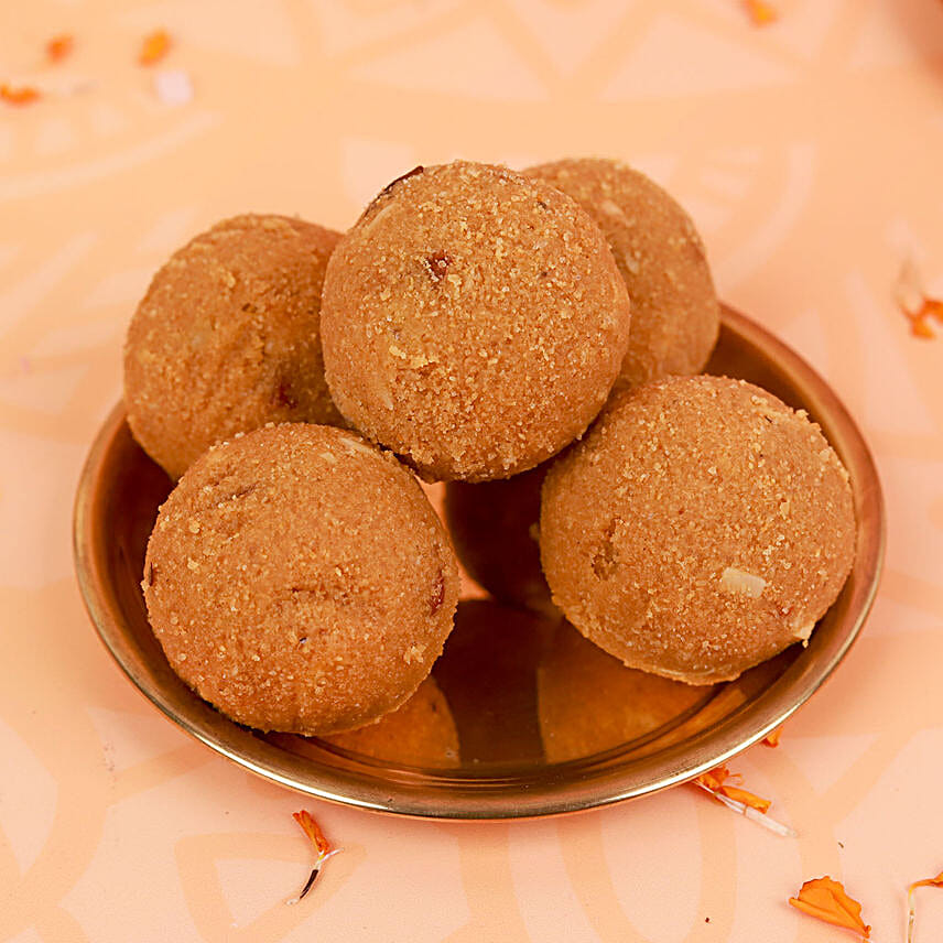 Ganesha Blessings Pooja Thali N Besan Laddoo Combo