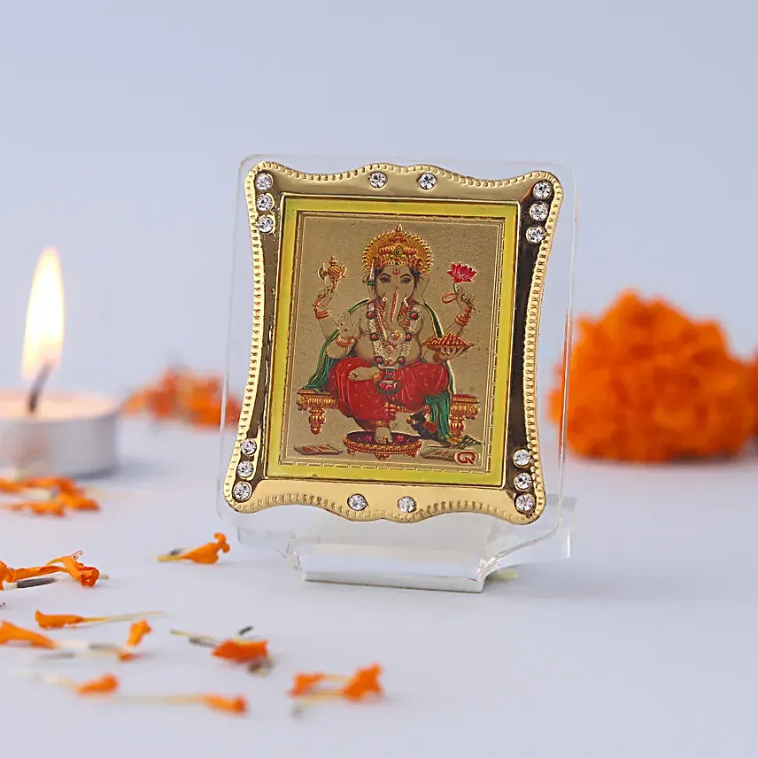 Ganesha Car Dashboard Photo Frame