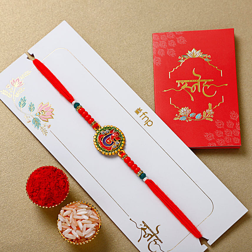 Ganesha Grace Rakhi Combo