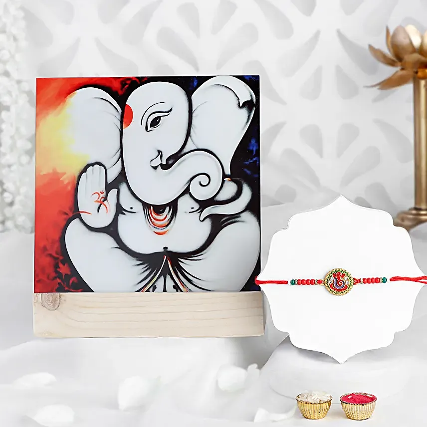 Ganesha Grace Rakhi Gift Set
