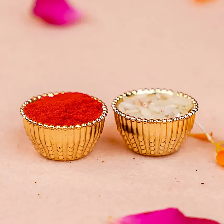Ganesha Thali N Almonds Bhaidooj Potli Gift