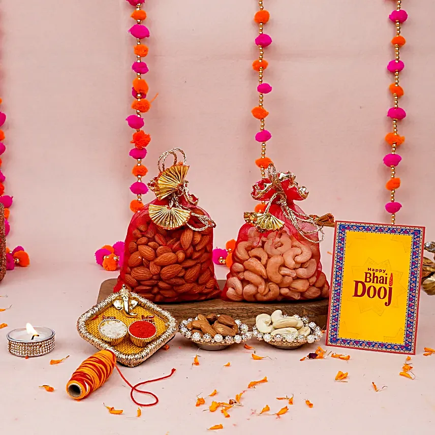 Ganesha Thali N Dry Fruits Bhaidooj Gift