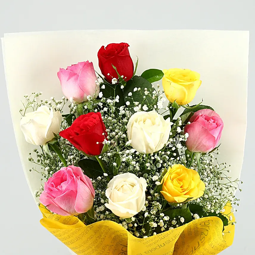 Garden Of Colourful Roses Bouquet
