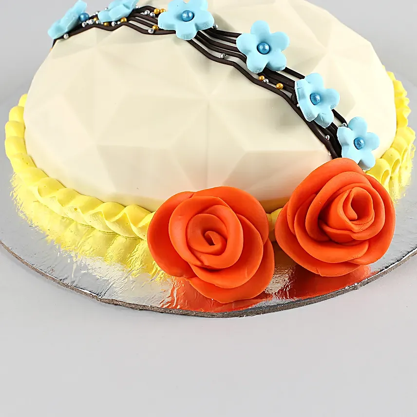Gems Filled Floral Pinata Cake 1 Kg