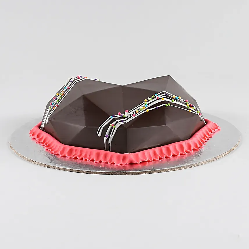Gems Filled Heart Shaped Pinata Cake 1 Kg