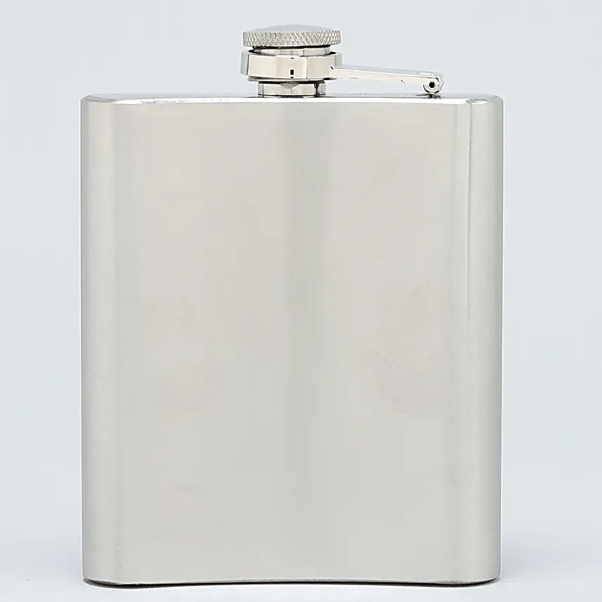 Gentlemen Personalised Silver Hip Flask