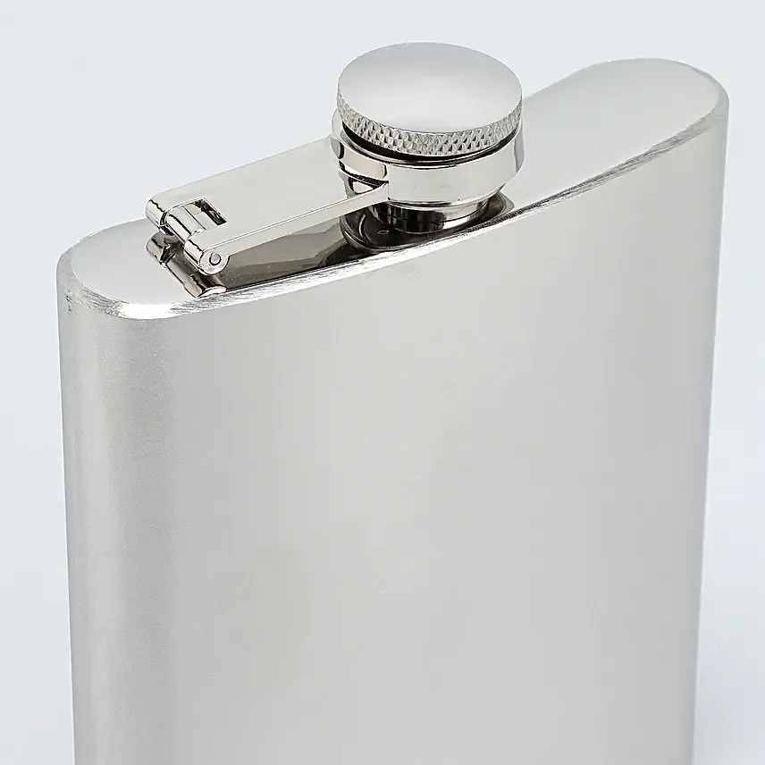 Gentlemen Personalised Silver Hip Flask
