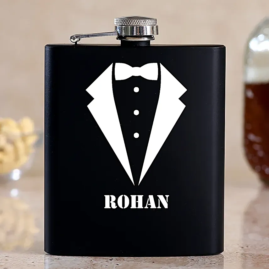 Gentlemen Personalised Stainless Steel Hip Flask