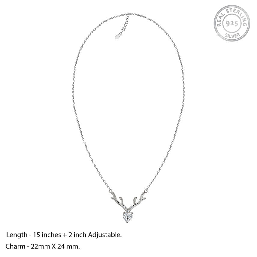 Giva Anushka Sharma Deer Heart Love Necklace