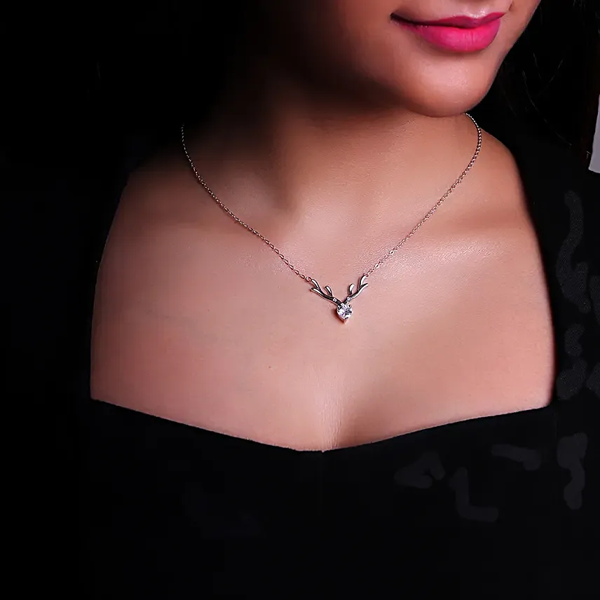 Giva Anushka Sharma Deer Heart Love Necklace