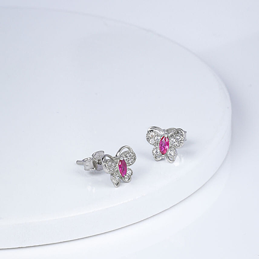 Giva Pop Pink Butterfly Studs