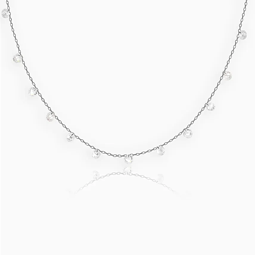 GIVA Silver Queen Necklace
