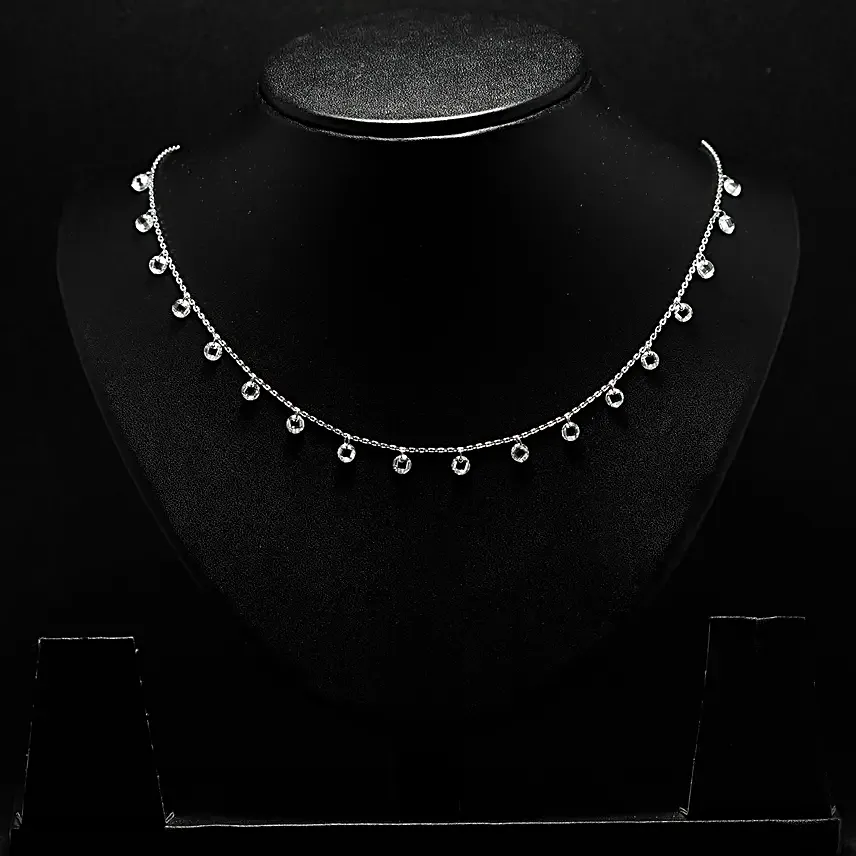 GIVA Silver Queen Necklace