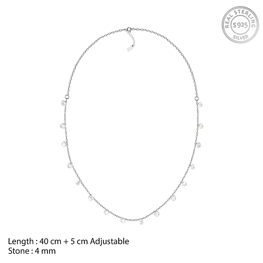 GIVA Silver Queen Necklace