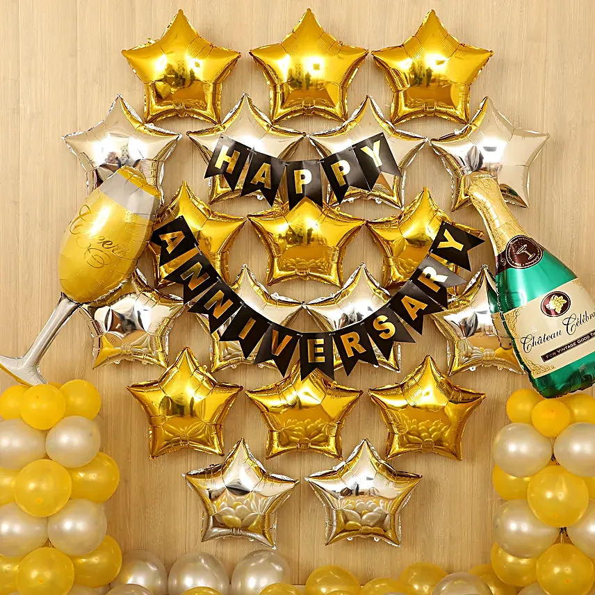 Gold Silver Anniversary Décor