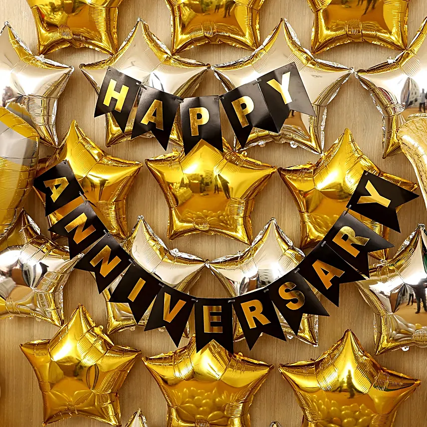 Gold Silver Anniversary Décor