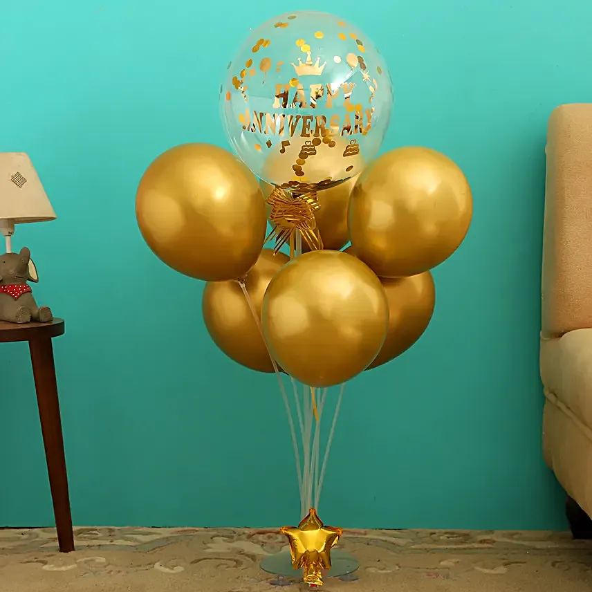 Golden Anniversary Balloon Bouquet