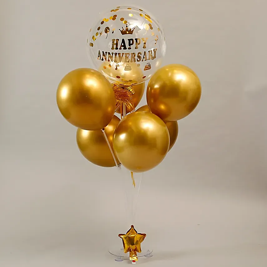 Golden Anniversary Balloon Bouquet