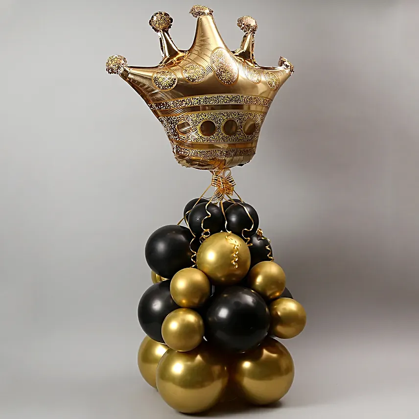 Golden Crown Balloon Bouquet