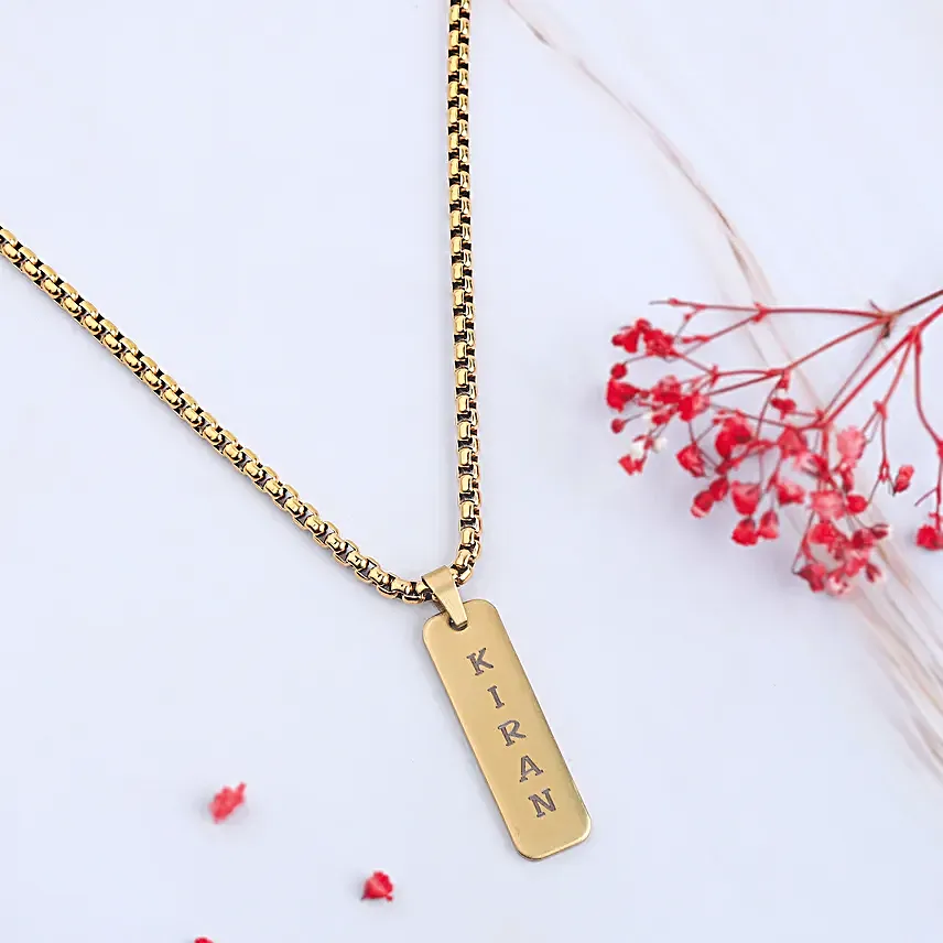 Golden Glow Name Necklace