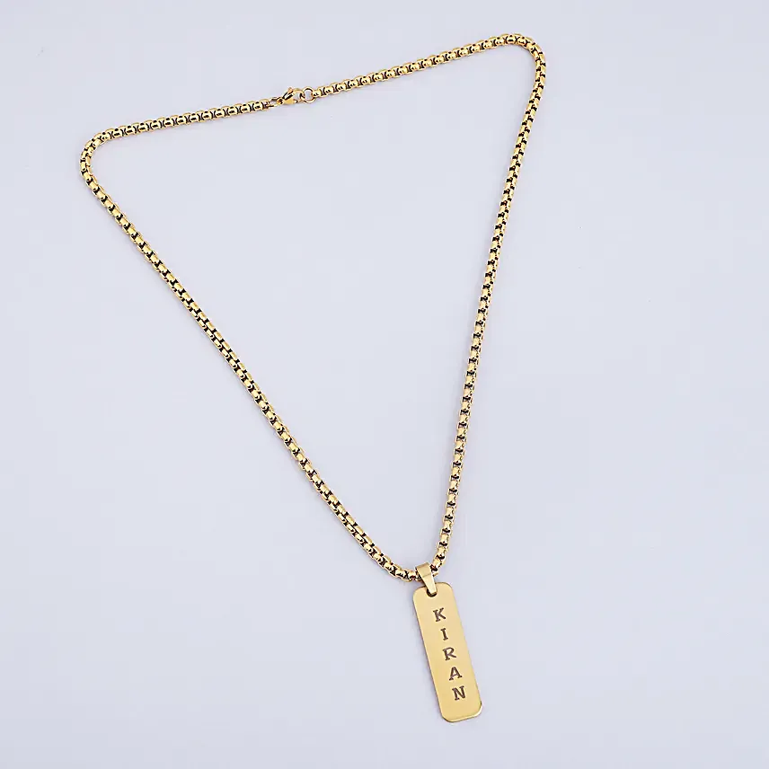 Golden Glow Name Necklace