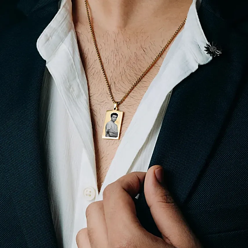 Golden Memories Personalised Pendant For Him