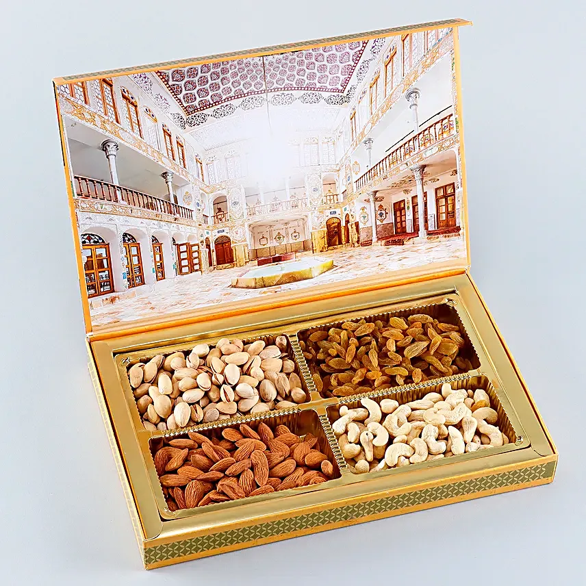 Golden Orange Dry Fruits Box