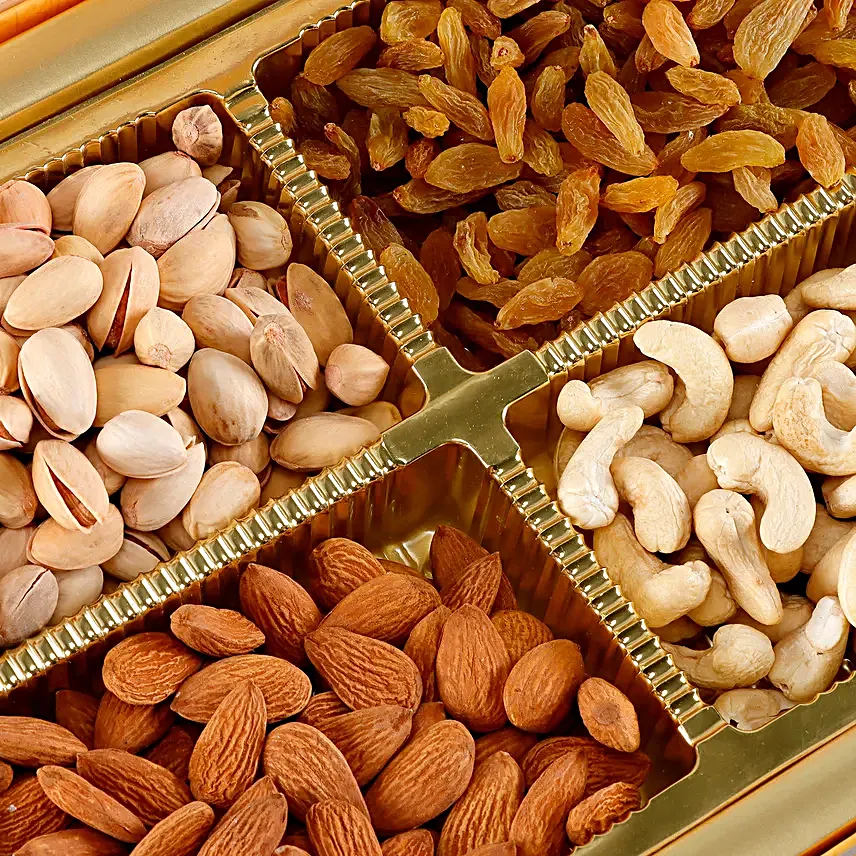 Golden Orange Dry Fruits Box