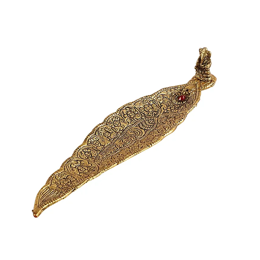 Golden Serenity Incense Holder