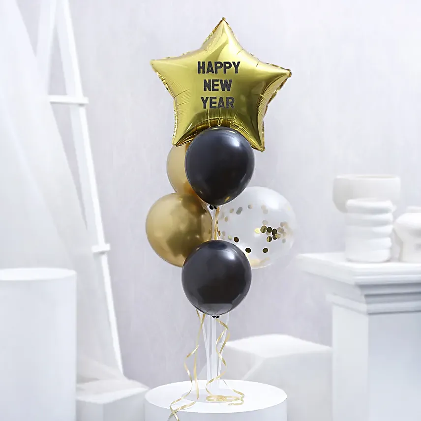 Golden Stardust Balloon Bouquet