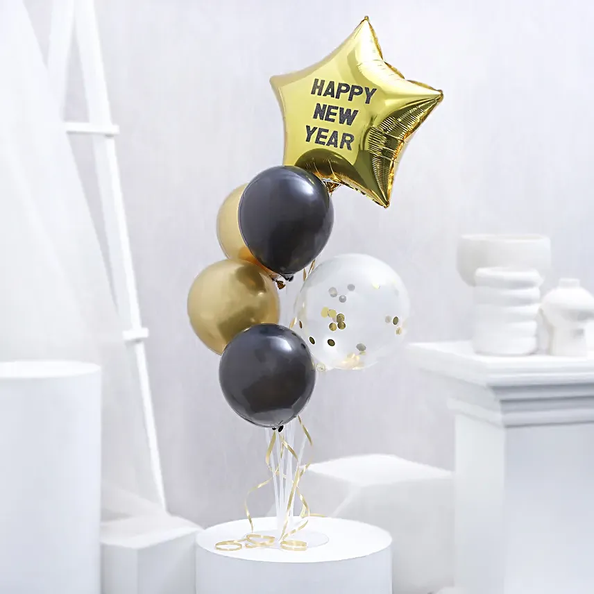 Golden Stardust Balloon Bouquet