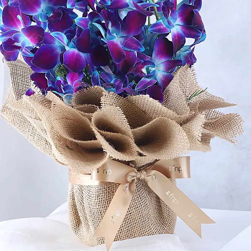 Gorgeous Blue Orchids Arrangement