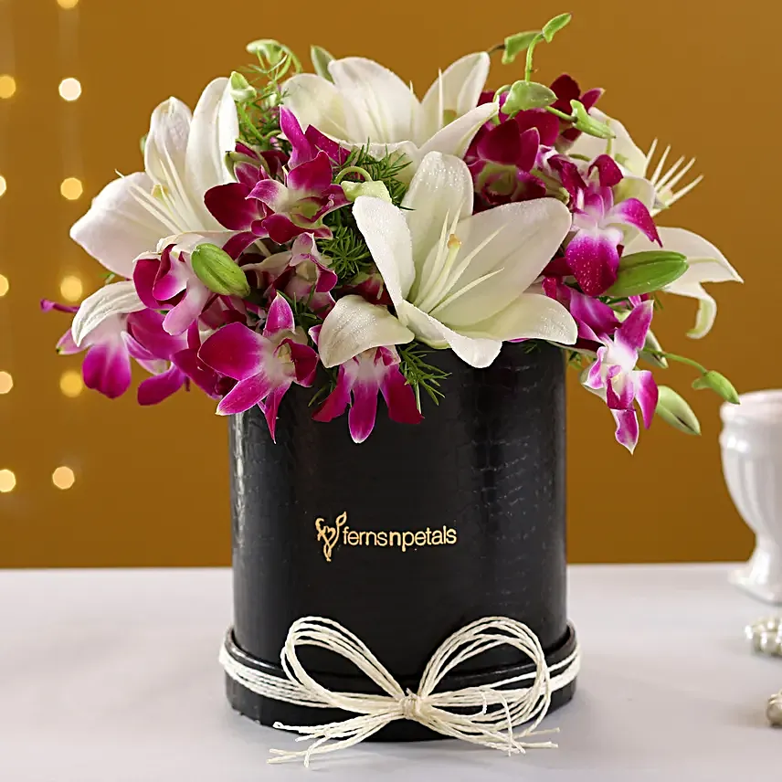 Purple Orchid Flower Bouquet