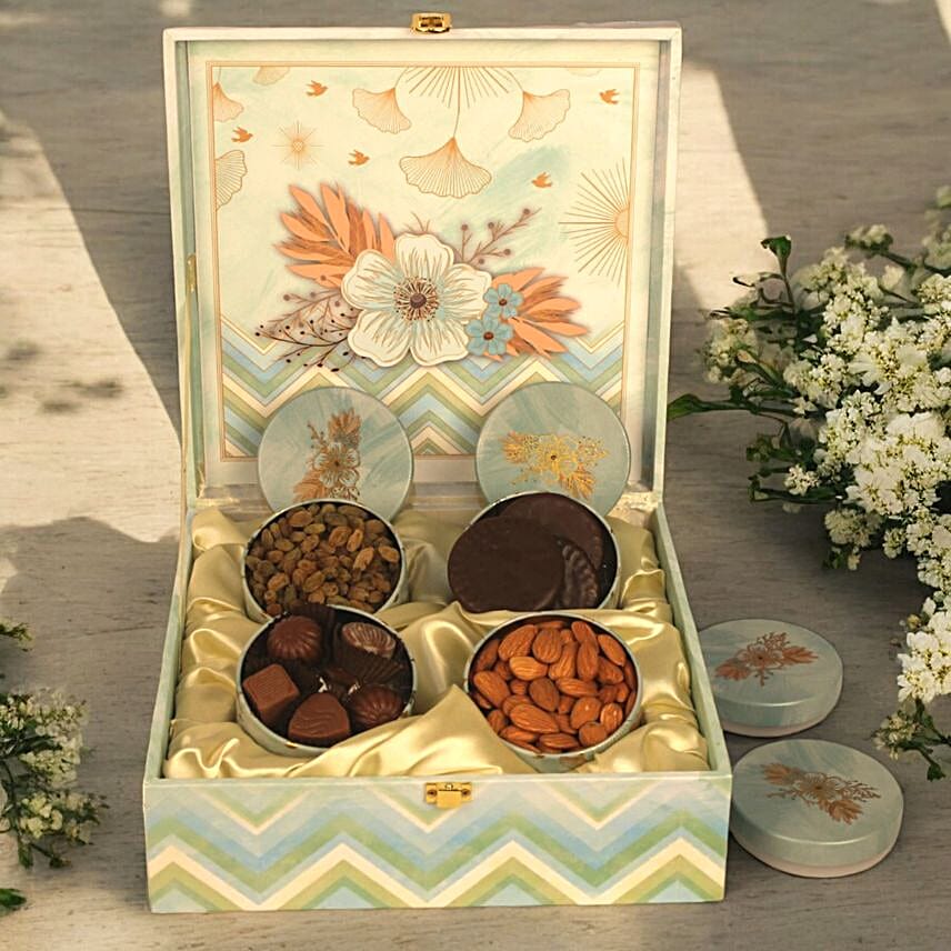 Gourmet Delights Rakshabandhan Floral Box