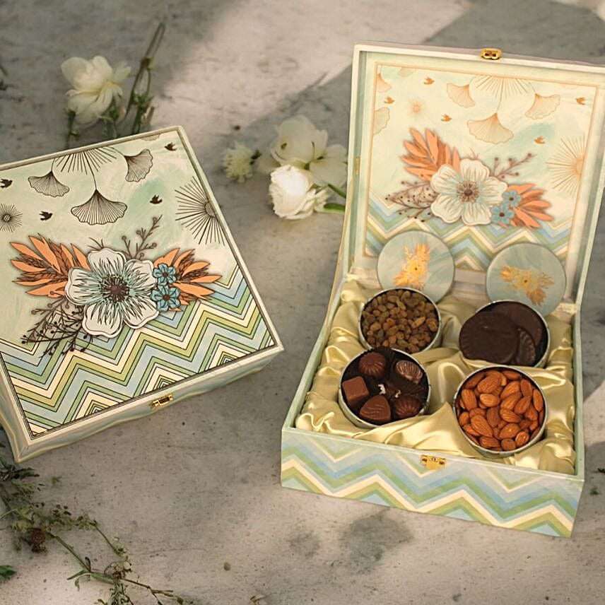 Gourmet Delights Rakshabandhan Floral Box