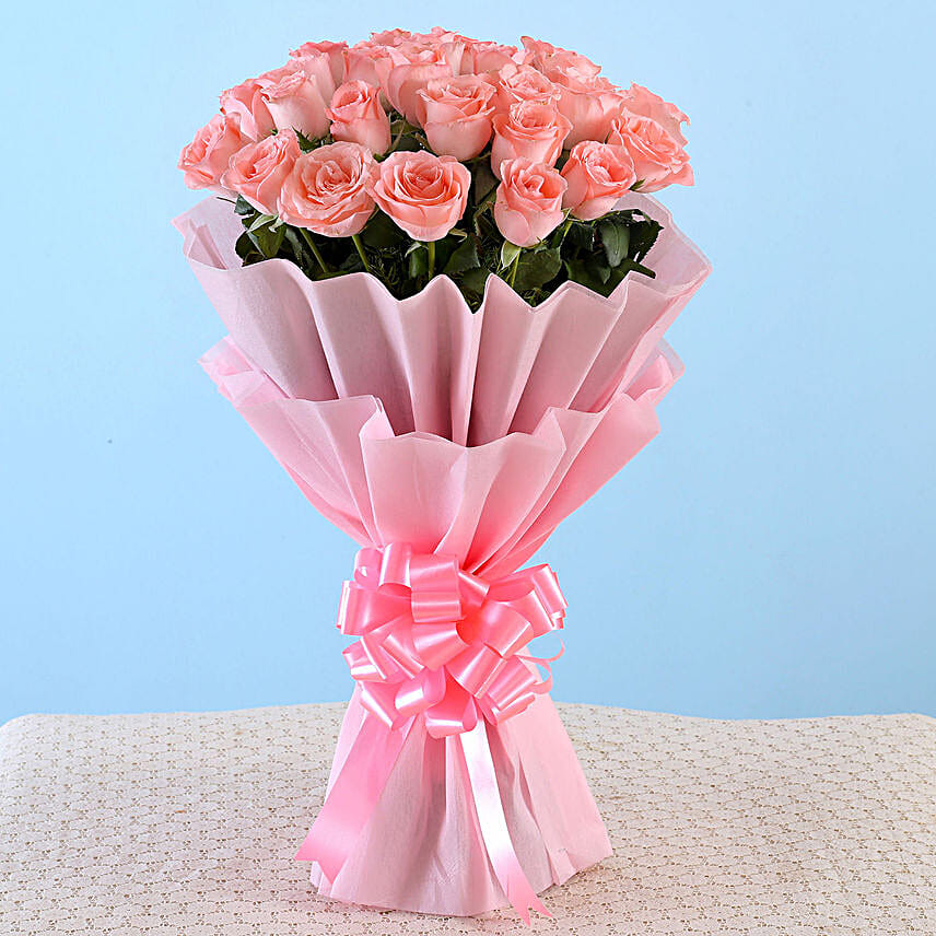 Pink Roses Bouquet For Friend