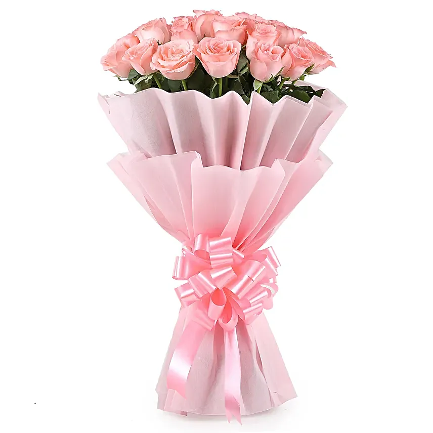 Pink Roses Bouquet For Friend