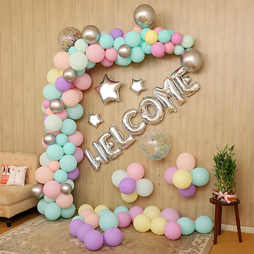 online grand welcome balloon decoration