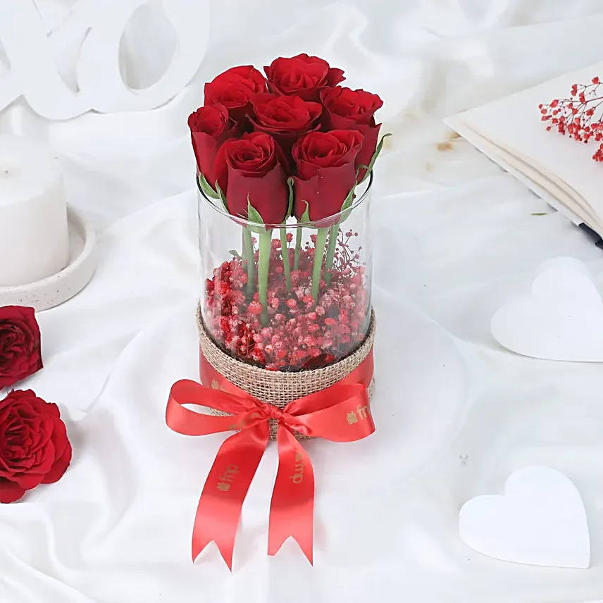 Grateful For You Roses in jar Arrangement