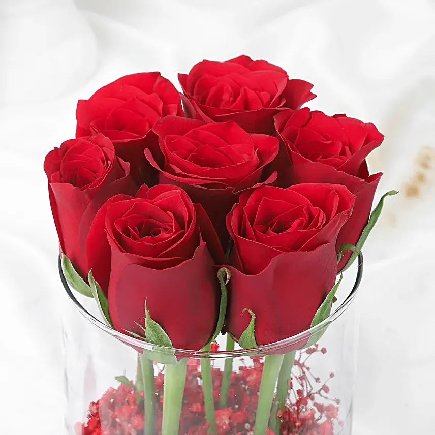 Grateful For You Roses in jar Arrangement