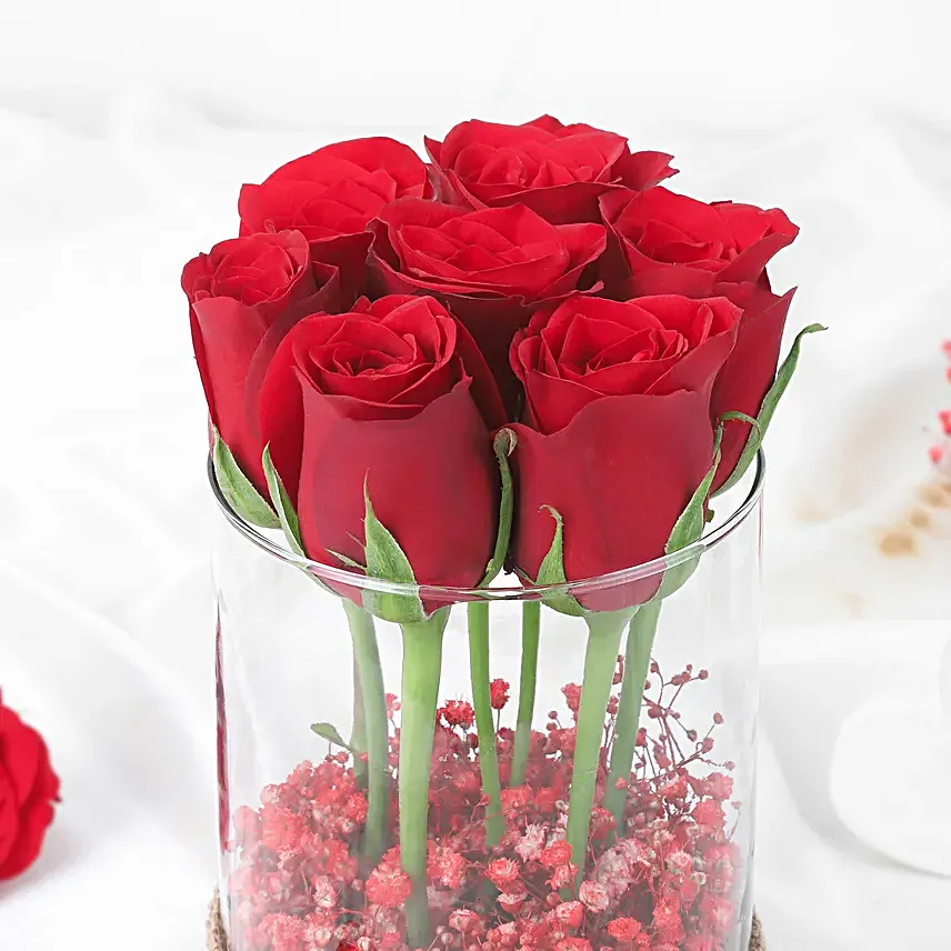 Grateful For You Roses in jar Arrangement